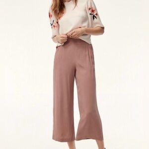 Jane + Delancey|Tan pull on casual wide leg pants,NWT—athleisure & Beachy,LARGE•